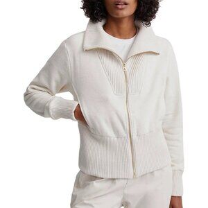 VARLEY Alisa Zip Through Ivory Marl M